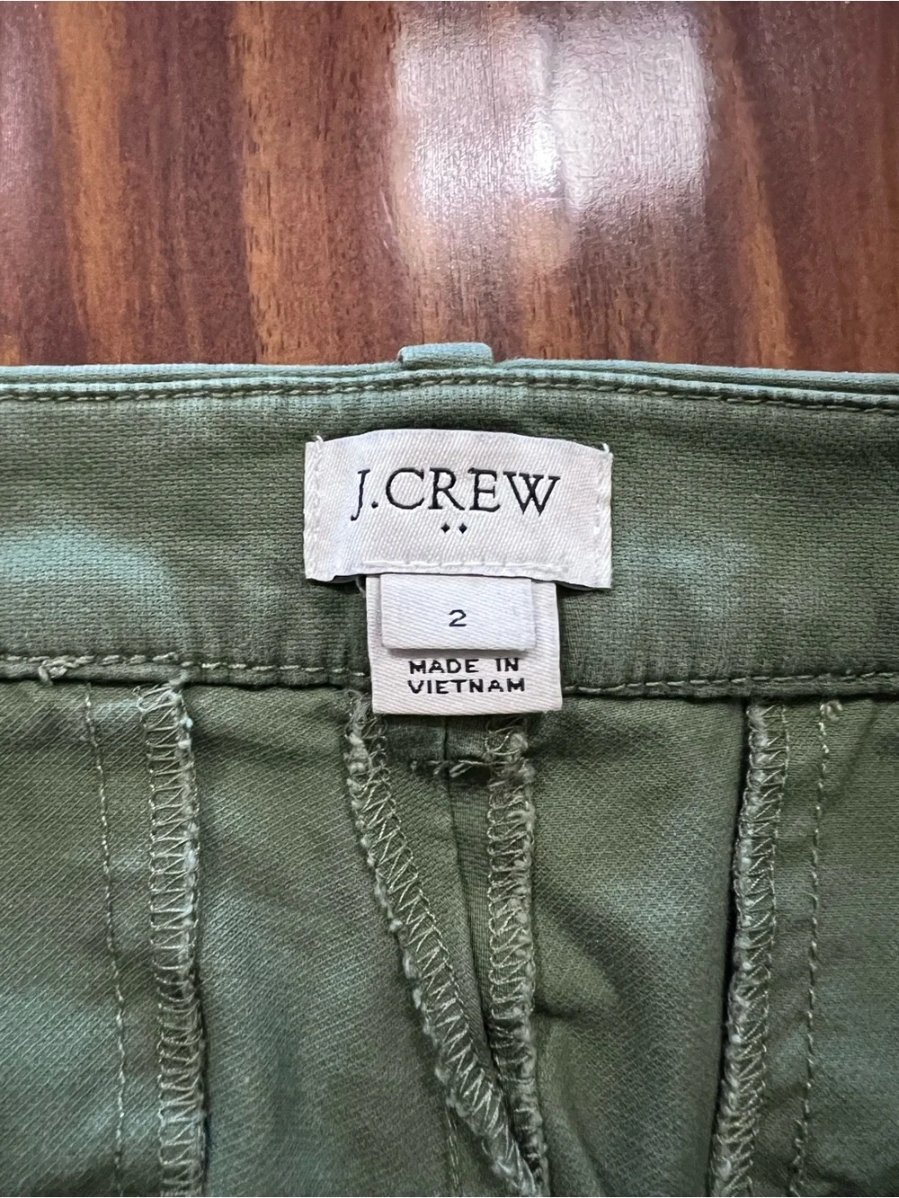 J Crew Skimmer Pants Olive Green size 2